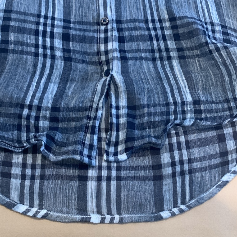 Lucky Brand Blue Plaid Button-Down Shirt Size Small - Picture 13 of 14